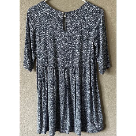 NWOT Old Navy Blue and White Patterned Smock Dress with 3/4 Sleeves sz L 10/12 - Picture 2 of 3